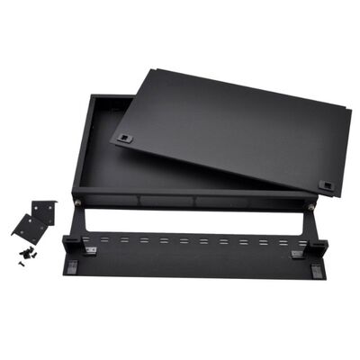 1U MTP پایه کاست 96F MPO To LC پچ پنل Rack Mount Black