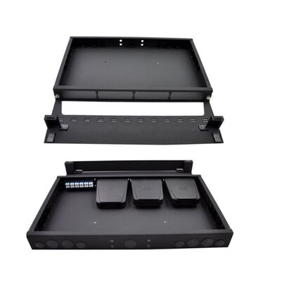 1U MTP پایه کاست 96F MPO To LC پچ پنل Rack Mount Black