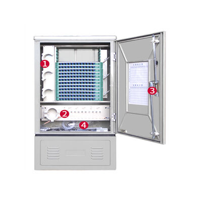 کابینت FTTH طبقه ایستاده SM / MM جعبه خارجی دیواری فیبر نوری