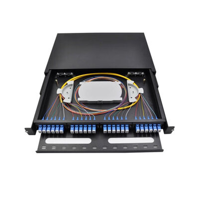 MPO Optical Fiber Termination Box اسپلایس پچ پنل 24 Port SC Simplex