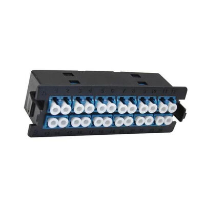 96FO MPO MTP پچ پنلs LC دوبلکس 1U Fiber پچ پنل 12 Slot