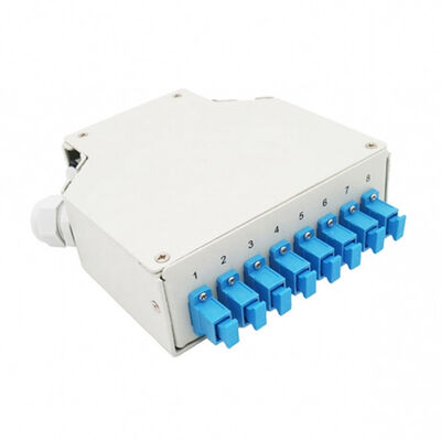 جعبه پایانه دین ریلی فیبر نوری 8 پورت Din Rail با آداپتور Sc/Upc Singmode Pigtails