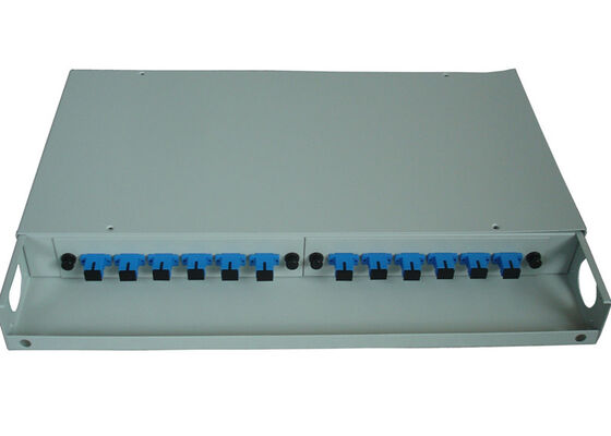Rack Mount پچ پنل Enclosure Distribution Fc Sc آداپتور