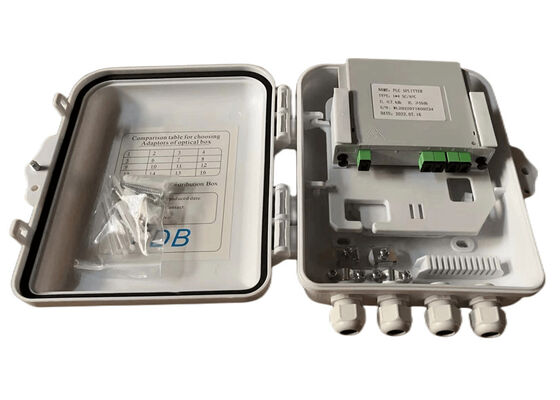 جعبه شکاف فیبر نوری SC 1x8 PLC IP65 دیواری 12 هسته ای