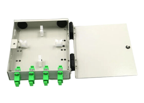 Mini Wall Mount 4 Port Fiber Termination Box SC Clamshell FTTD