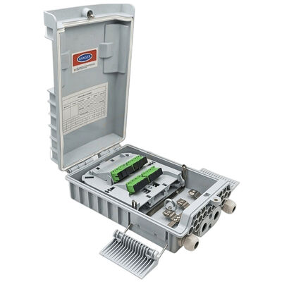جعبه شکاف فیبر نوری SM / MM خاکستری روشن 1x8 PLC شکاف