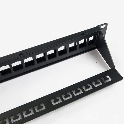 پچ پنل خالی شبکه بدون محافظ RJ45 24 پورت 1U پچ پنل