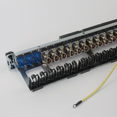 پچ پنل شبکه UTP یکپارچه پچ پنل RJ45 1U 24 پورت