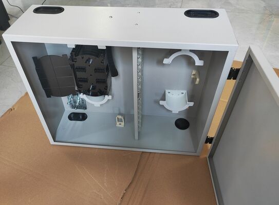 72Port Single Door Wall Mount Fiber Enclosure 72fibers (SC/SX) خاکستری / سفارشی شده