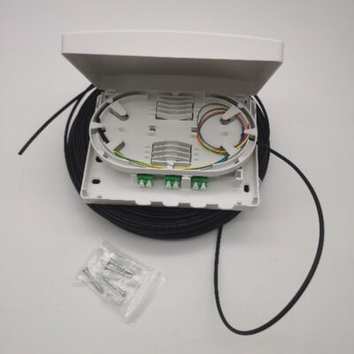6Cores LC/APC پیش متصل جعبه توزیع نوری 6Fibers دیوار خروجی PTO جعبه