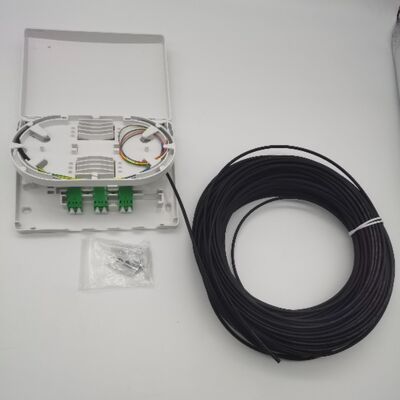 6Cores LC/APC پیش متصل جعبه توزیع نوری 6Fibers دیوار خروجی PTO جعبه