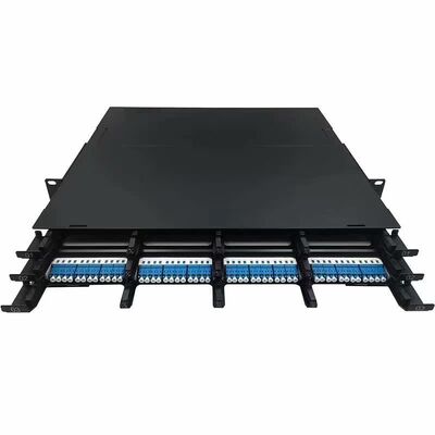1U 144 هسته MTP MPO -LC پچ پنل ODF محفظه شاسی کشویی برای 12 کاست