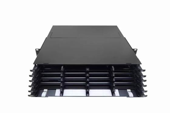 2U 288 هسته MTP MPO - محفظه پچ پنل LC ODF شاسی کشویی برای 24 کاست